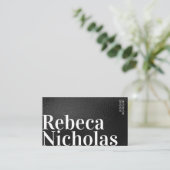 プロフェッショナルモダンシンプルブラックミニマリスト 名刺 (スタンド正面)