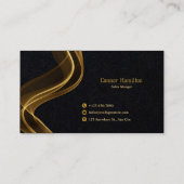 プロフェッショナルモダンシンプルブラックミニマリスト 名刺 (裏面)