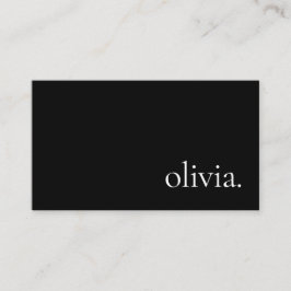 プロフェッショナルモダンシンプルブラックミニマリスト 名刺