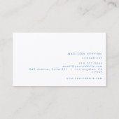 プロフェッショナルモダンシンプルブルーミニマル 名刺 (裏面)