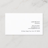 プロフェッショナルモダンシンプルブルーミニマル 名刺 (裏面)