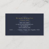 プロフェッショナルモダンシンプルブルーミニマル 名刺 (裏面)