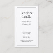 プロフェッショナルモダンシンプルプレインプレミアムシルク 名刺 (正面)