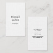 プロフェッショナルモダンシンプルプレミアスタイリッシュムリネン 名刺 (正面/裏面)