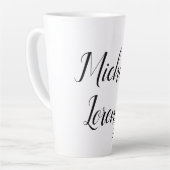 プロフェッショナルモダンシンプルプレーンブラック&ホワイト カフェラテマグ (左アングル)