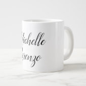 プロフェッショナルモダンシンプルプレーンブラック&ホワイト ジャンボコーヒーマグカップ (正面右)