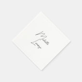 プロフェッショナルモダンシンプルプレーンブラック&ホワイト スタンダードカクテルナプキン (角)