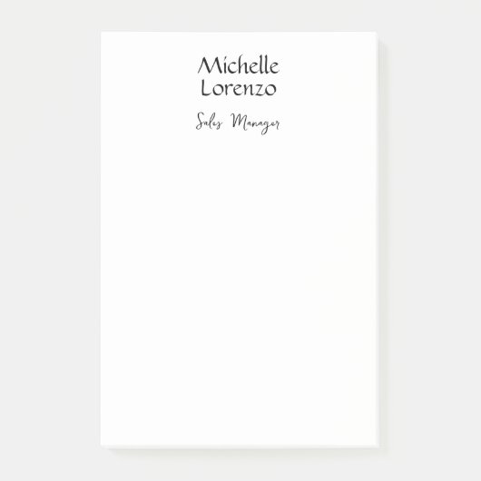 プロフェッショナルモダンシンプルプレーンブラック&ホワイト ポストイット (正面)