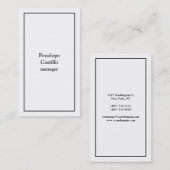 プロフェッショナルモダンシンプルプレーンブラック&ホワイト 名刺 (正面/裏面)