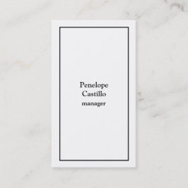 プロフェッショナルモダンシンプルプレーンブラック&ホワイト 名刺