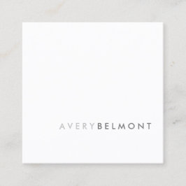 プロフェッショナルモダンシンプルホワイトミニマリストスクエア スクエア名刺
