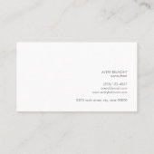 プロフェッショナルモダンシンプルホワイトミニマル 名刺 (裏面)