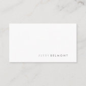 プロフェッショナルモダンシンプルホワイトミニマル 名刺 (正面)