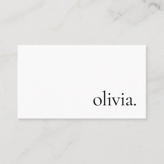 プロフェッショナルモダンシンプルホワイトミニマル 名刺 (正面)