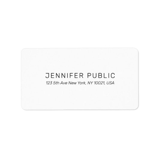 プロフェッショナルモダンシンプルホワエレガントイトテンプレート ラベル (正面)