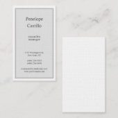 プロフェッショナルモダンシンプルミニマリストグレーホワイト 名刺 (正面/裏面)