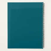 プロフェッショナルモダンシンプルミニマリストダークティール（緑がかった色） プランナー手帳 (裏面)