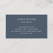 プロフェッショナルモダンシンプルモノグラムイニシャルネイビー 名刺 (裏面)