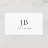 プロフェッショナルモダンシンプルモノグラムイニシャルネイビー 名刺 (正面)