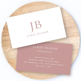 プロフェッショナルモダンシンプルモノグラムイニシャル名 名刺