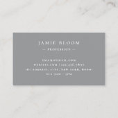 プロフェッショナルモダンシンプルモノグラムイニシャル名 名刺 (裏面)