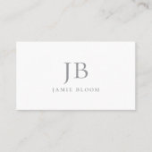 プロフェッショナルモダンシンプルモノグラムイニシャル名 名刺 (正面)