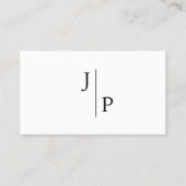 プロフェッショナルモダンシンプルモノグラムホワイト 名刺 (正面)