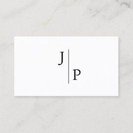 プロフェッショナルモダンシンプルモノグラムホワイト 名刺