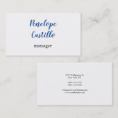 プロフェッショナルモダンシンプル平手書き 名刺 (正面/裏面)