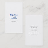 プロフェッショナルモダンシンプル平手書き 名刺 (正面/裏面)