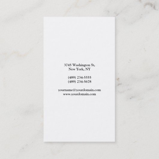 プロフェッショナルモダンシンプル平手書き 名刺 (裏面)