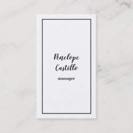 プロフェッショナルモダンシンプル平手書き 名刺