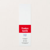 プロフェッショナルモダンシンプル平青レッドホワイト 名刺 (外部フラット)