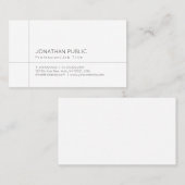プロフェッショナルモダンシンプル洗練プレーン 名刺 (正面/裏面)