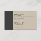 プロフェッショナルモダンシンプル炭頭が切れる灰色 名刺 (裏面)
