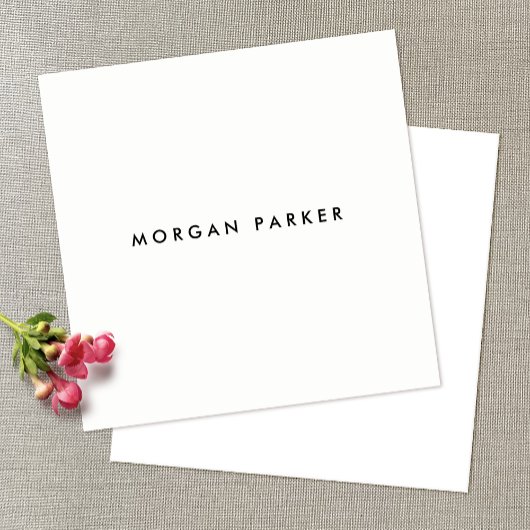 プロフェッショナルモダンシンプル白黒スクエア スクエア名刺