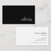 プロフェッショナルモダンシンプル白黒ミニマル 名刺 (正面/裏面)