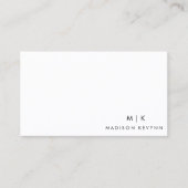 プロフェッショナルモダンシンプル白黒ミニマル 名刺 (正面)