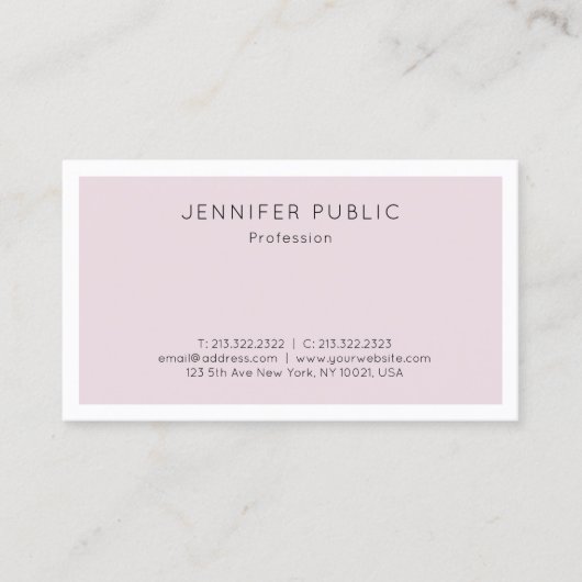 プロフェッショナルモダンシンプル紫エレガント平野 名刺 (正面)