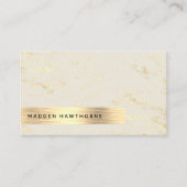 プロフェッショナルモダンシンプル金ゴールドブラシ付き金属箔 名刺 (正面)