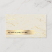 プロフェッショナルモダンシンプル金ゴールドブラシ付き金属箔 名刺 (正面)