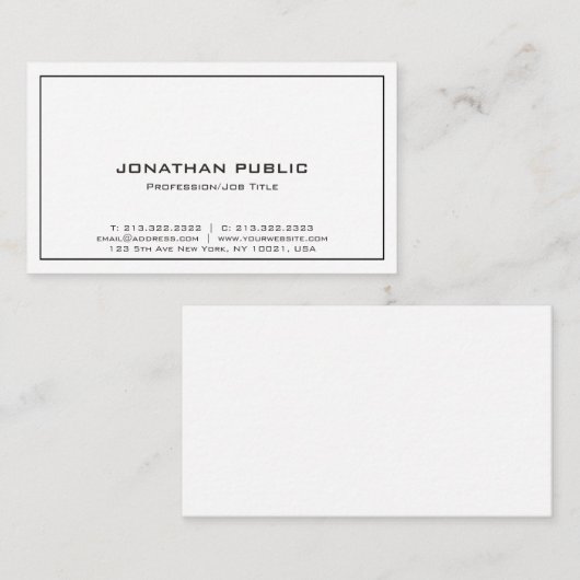 プロフェッショナルモダンシ頭が切れるック平野 名刺 (正面/裏面)