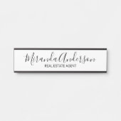 プロフェッショナルモダンスクリプト白黒 サインプレート (正面)