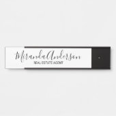 プロフェッショナルモダンスクリプト白黒 サインプレート (正面)