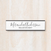 プロフェッショナルモダンスクリプト白黒 サインプレート (正面)