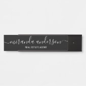 プロフェッショナルモダンスクリプト白黒 サインプレート (正面)