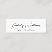 プロフェッショナルモダンスクリプトQRコード スキニー名刺 (正面)