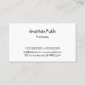 プロフェッショナルモダンスクールクリプトシンプルテンプレート 名刺 (裏面)