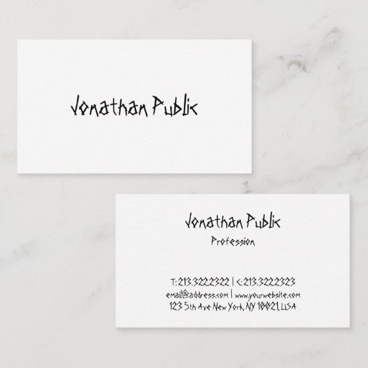 プロフェッショナルモダンスクールクリプトシンプルテンプレート 名刺 (正面/裏面)