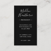 プロフェッショナルモダンスシンプルクリプトモノグラムイニシャル 名刺 (裏面)